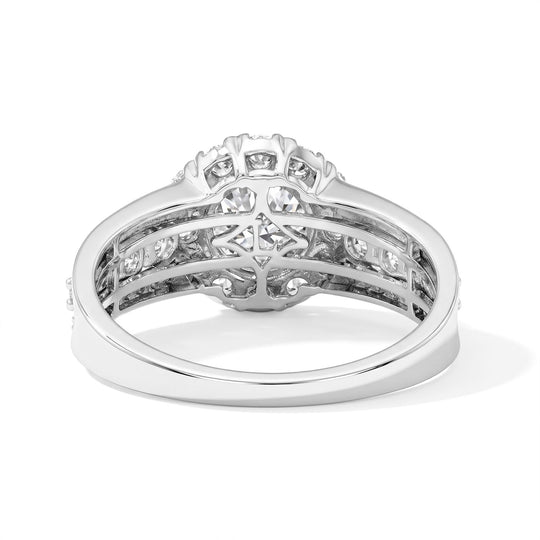LUXURIANT DIAMOND - Lab Grown Diamant SI-GH Ring 925 Silber Rhodiniert (Größe 17.00) ca. 2,98 ct