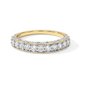 LUXURIANT DIAMOND - Lab Grown Diamant SGL zertifiziert SI-GH Ring 925 SGL zertifiziert SIlber 750 Gelbgold vermeil (Größe 18.00) ca. 1,34 ct