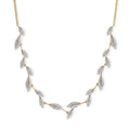 LUXURIANT DIAMOND - Lab Grown Diamant SGL zertifiziert SI-GH Halskette ca. 45 cm 925 Silber 750 Gelbgold vermeil ca. 4,08 ct.