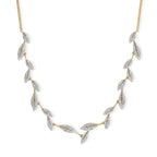 LUXURIANT DIAMOND - Lab Grown Diamant SGL zertifiziert SI-GH Halskette ca. 45 cm 925 Silber 750 Gelbgold vermeil ca. 4,08 ct.