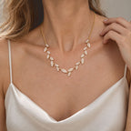 LUXURIANT DIAMOND - Lab Grown Diamant SGL zertifiziert SI-GH Halskette ca. 45 cm 925 Silber 750 Gelbgold vermeil ca. 4,08 ct.