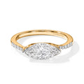 LUXURIANT DIAMOND - Lab Grown Diamant VS-EF Ring 925 Silber 750 Gelbgold vermeil (Größe 17.00) ca. 1,59 ct