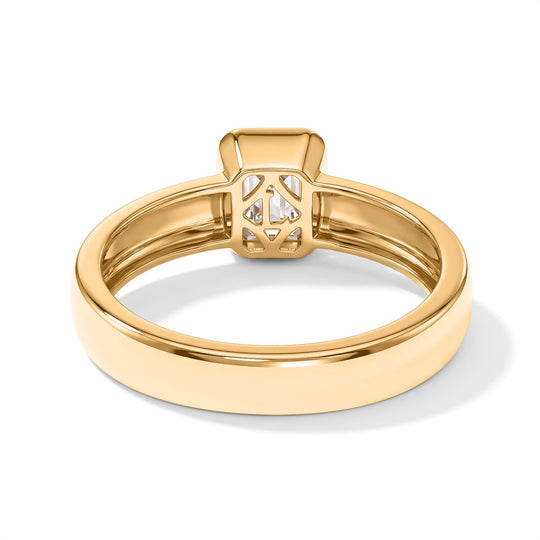 LUXURIANT DIAMOND - Lab Grown Diamant SI-GH Ring 925 Silber 750 Gelbgold vermeil (Größe 18.00) ca. 1,00 ct