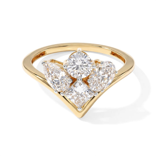LUXURIANT DIAMOND - Lab Grown Diamant SI-GH Ring 925 Silber 750 Gelbgold vermeil (Größe 18.00)  ca. 2,00 ct