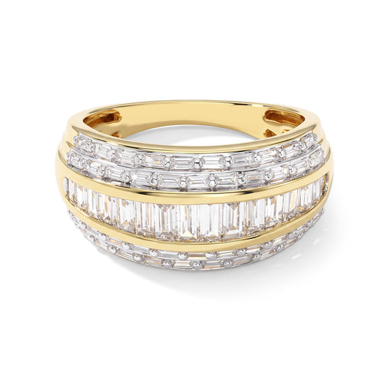 LUXURIANT DIAMOND - Lab Grown Diamant SI-GH Ring 925 Silber 750 Gelbgold vermeil (Größe 18.00)  ca. 1,50 ct