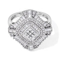LUXURIANT DIAMOND - Lab Grown Diamant SI-GH Ring 925 Silber Rhodiniert (Größe 17.00)   (10-15 Werktage Lieferzeit) ca. 0,98 ct