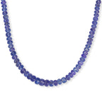 D'Joy AAA Tansanit Halskette ca. 45 cm 925 Silber Rhodiniert ca. 96,00 ct.