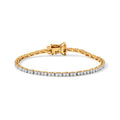 LUXURIANT DIAMOND - Lab Grown Diamant SGL zertifiziert SI-GH Armband ca. 16.5 cm 925 Silber 750 Gelbgold vermeil ca. 2,77 ct.