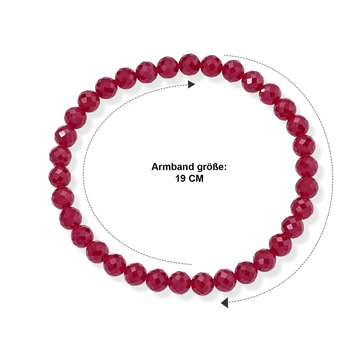 Lab Grown Rubin Armband 18 cm (10-15 Werktage Lieferzeit) ca. 60.00 ct