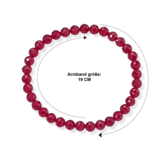 Lab Grown Rubin Armband 18 cm  ca. 60.00 ct