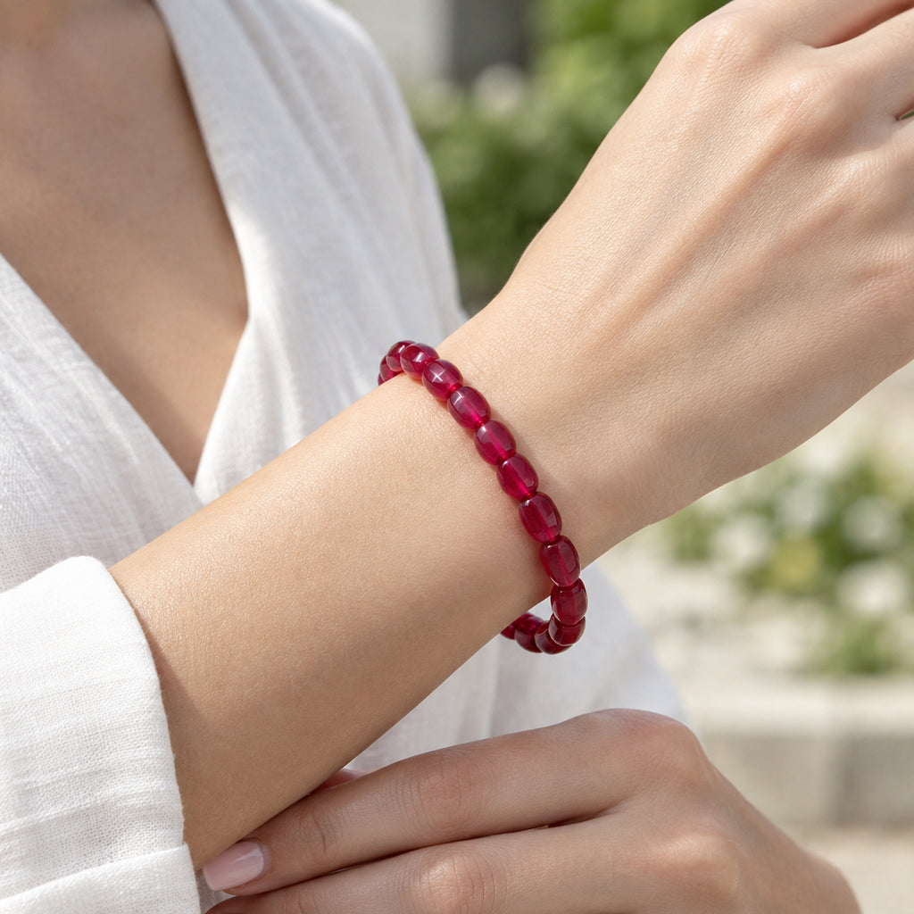 Lab Grown Rubin SGL zertifiziert Armband 18 cm (8-13 Werktage Lieferzeit) ca. 45.00 ct