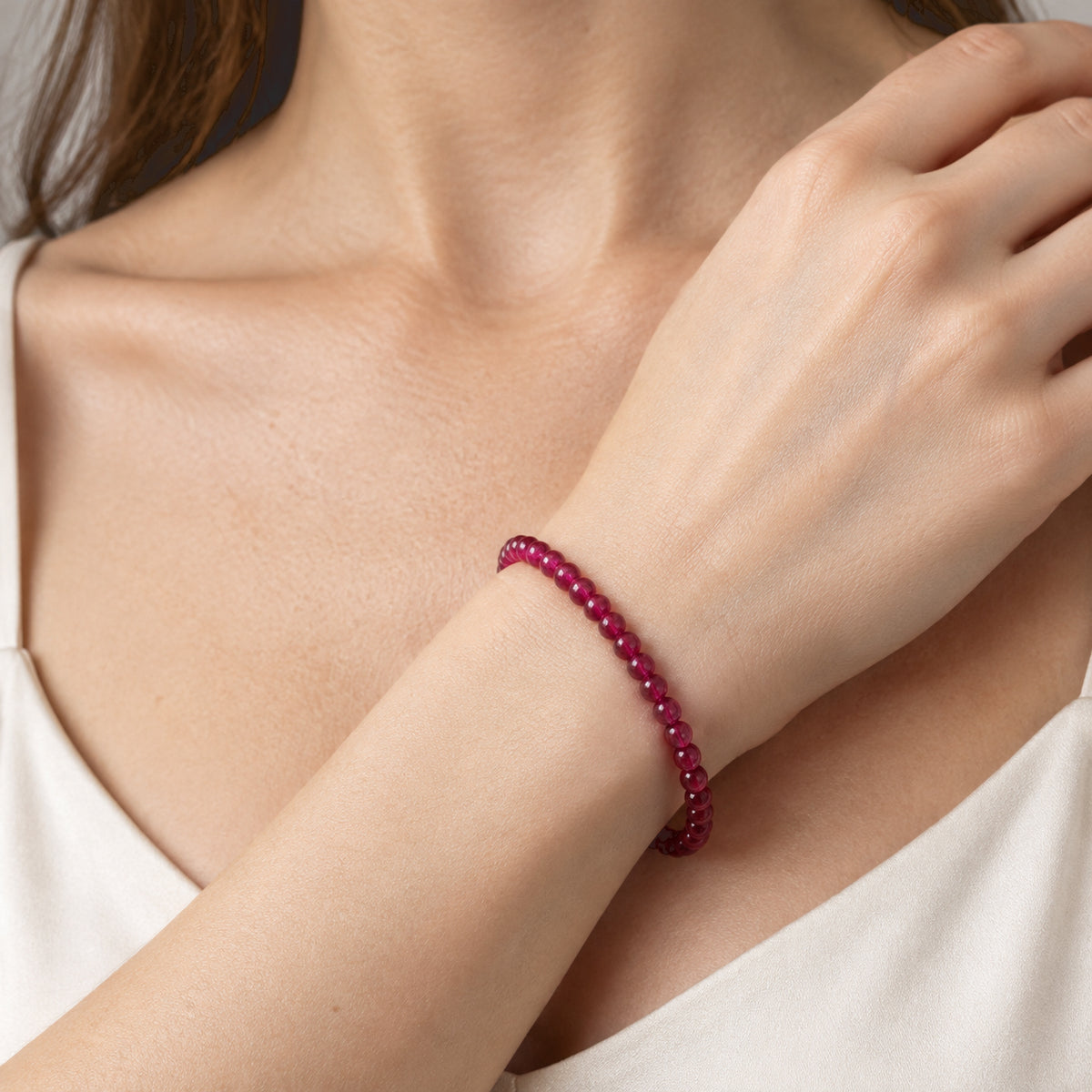 Lab Grown Rubin SGL zertifiziert Armband 18 cm (8-13 Werktage Lieferzeit) ca. 25,00 ct.
