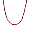 D'Joy Lab Grown Rubin Halskette (10-15 Werktage Lieferzeit) ca. 50 cm 925 Silber Rhodiniert ca. 170.00 ct
