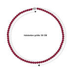 D'Joy Lab Grown Rubin Halskette (10-15 Werktage Lieferzeit) ca. 50 cm 925 Silber Rhodiniert ca. 170.00 ct