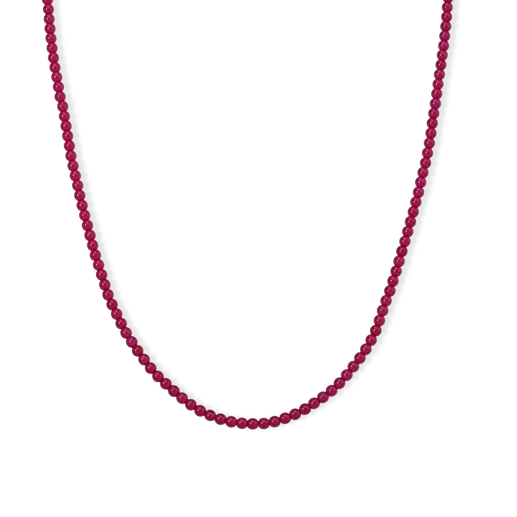 D'Joy Lab Grown Rubin SGL zertifiziert Halskette (8-13 Werktage Lieferzeit) ca. 50 cm 925 Silber Rhodiniert ca. 85,00 ct.