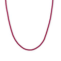 D'Joy Lab Grown Rubin SGL zertifiziert Halskette (8-13 Werktage Lieferzeit) ca. 50 cm 925 Silber Rhodiniert ca. 85,00 ct.