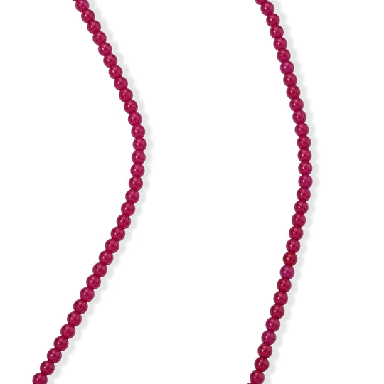 D'Joy Lab Grown Rubin Halskette (7-12 Werktage Lieferzeit) ca. 50 cm 925 Silber Rhodiniert ca. 85.00 ct