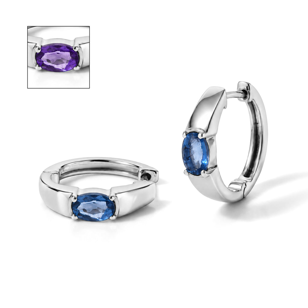 D'Joy Farbwechsel Fluorit Ohrringe 925 Silber Rhodiniert (10-15 Werktage Lieferzeit) ca. 1,19 ct.