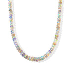 D'Joy AA Natürlicher, äthiopischer Welo Opal Halskette ca. 45 cm 925 Silber Rhodiniert ca. 65.00 ct