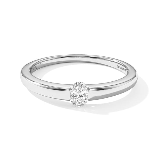 LUXURIANT DIAMOND - Lab Grown Diamant SI-GH Ring 925 Silber Rhodiniert (Größe 17.00) (10-15 Werktage Lieferzeit) ca. 0,24 ct
