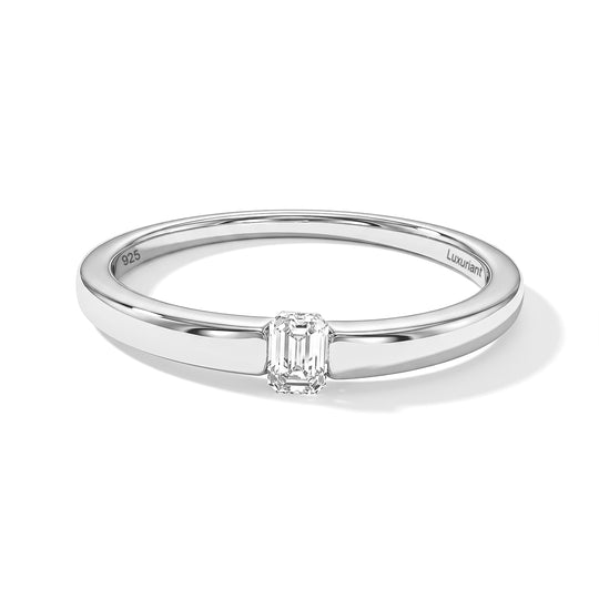 LUXURIANT DIAMOND - Lab Grown Diamant SI-GH Ring 925 Silber Rhodiniert (Größe 17.00) (10-15 Werktage Lieferzeit) ca. 0,24 ct