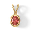 D'Joy AAA Roter Saphir Anhänger 925 Silber Rhodiniert ca. 0,42 ct.