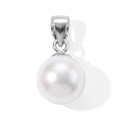 D'Joy AAA Zhuji (8.5-9.5 mm) Akoya-Perle Anhänger 925 Silber Rhodiniert
