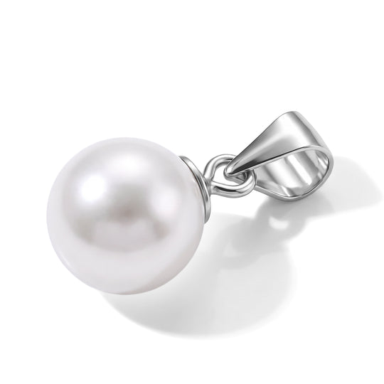D'Joy AAA Zhuji (8.5-9.5 mm) Akoya-Perle Anhänger 925 Silber Rhodiniert
