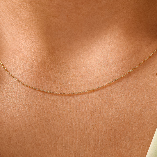 Kordelkette, ca. 45 cm, 750 Gelbgold