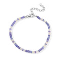 D'Joy Tansanit, Natürlicher, äthiopischer Welo Opal Armband ca. 19 cm 925 Silber Rhodiniert ca. 20,50 ct.