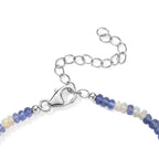 D'Joy Tansanit, Natürlicher, äthiopischer Welo Opal Armband ca. 19 cm 925 Silber Rhodiniert ca. 20,50 ct.