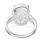 D'Joy AA Regenbogen Mondstein Ring und Anhänger mit 50cm Kette