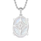 D'Joy AA Regenbogen Mondstein Ring und Anhänger mit 50cm Kette