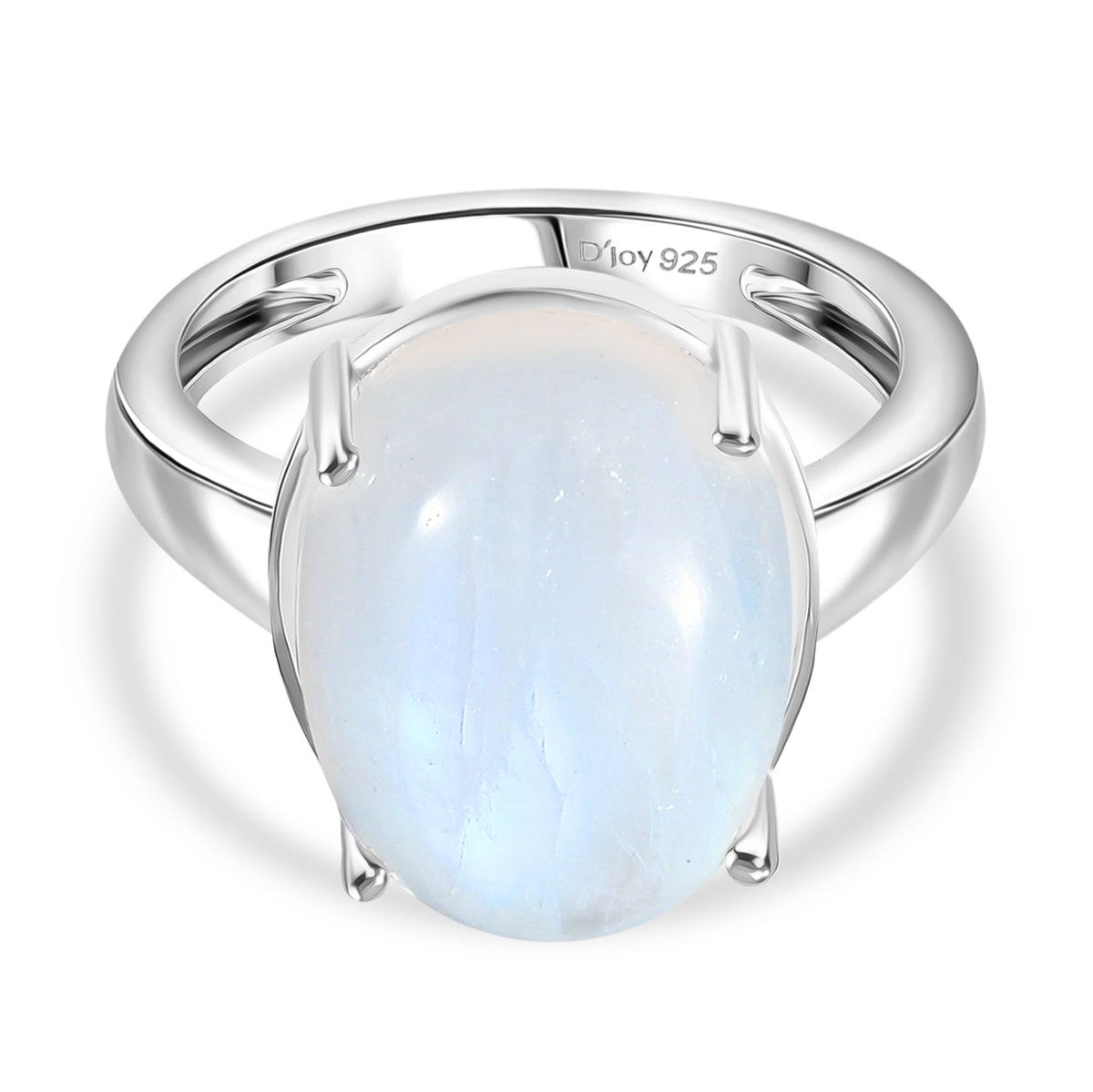 D'Joy AA Regenbogen Mondstein Ring und Anhänger mit 50cm Kette