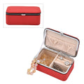 Schmuck-Organizer mit Anlaufschutz Futterung, 12x7,5x5 cm, Rot