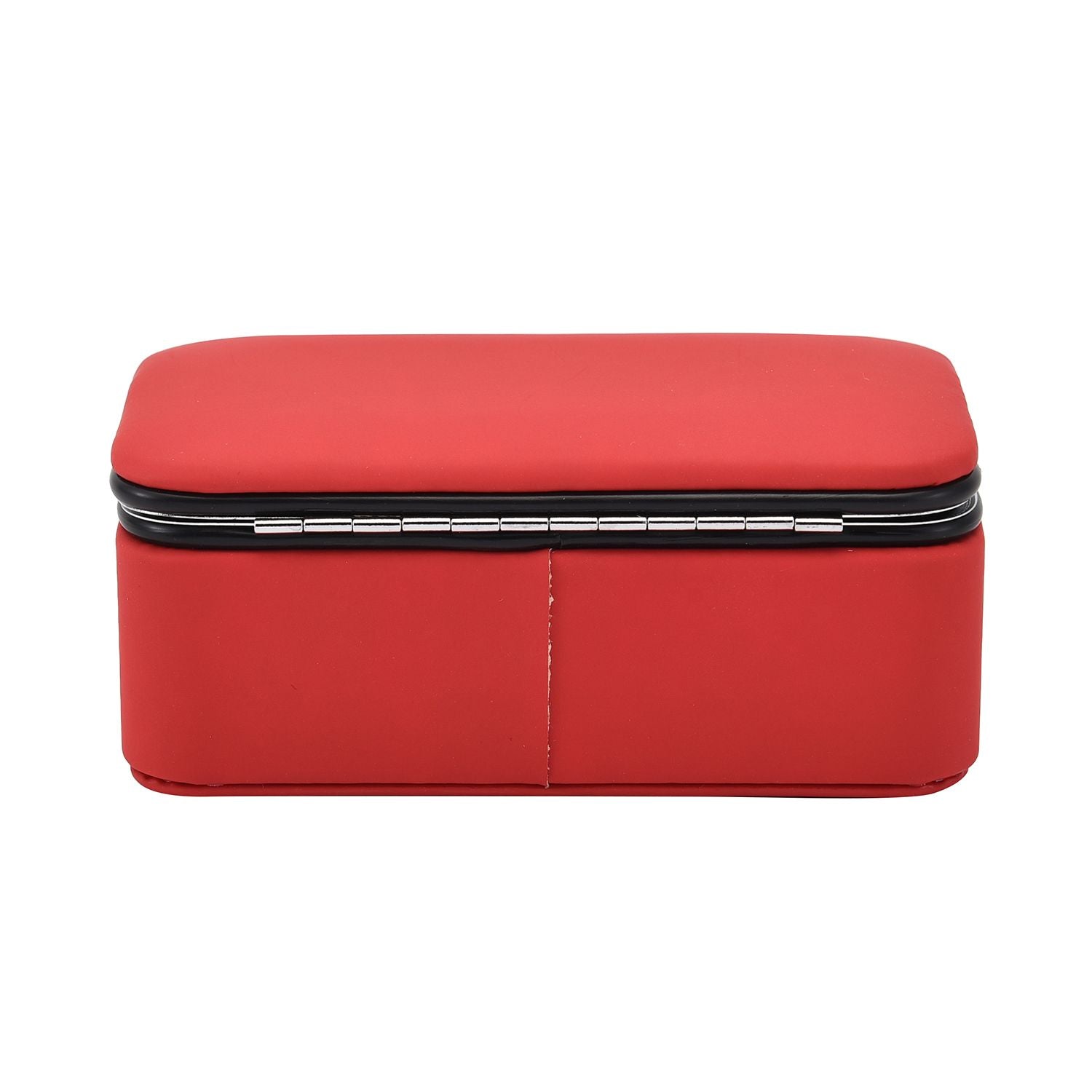 Schmuck-Organizer mit Anlaufschutz Futterung, 12x7.5x5 cm, Rot