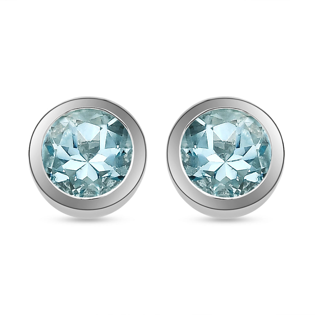 Espirito Santo Aquamarin-Ohrringe, 925 Silber platiniert ca. 1,30 ct