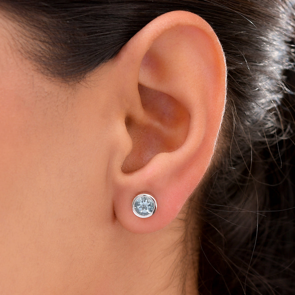 Espirito Santo Aquamarin-Ohrringe, 925 Silber platiniert ca. 1,30 ct