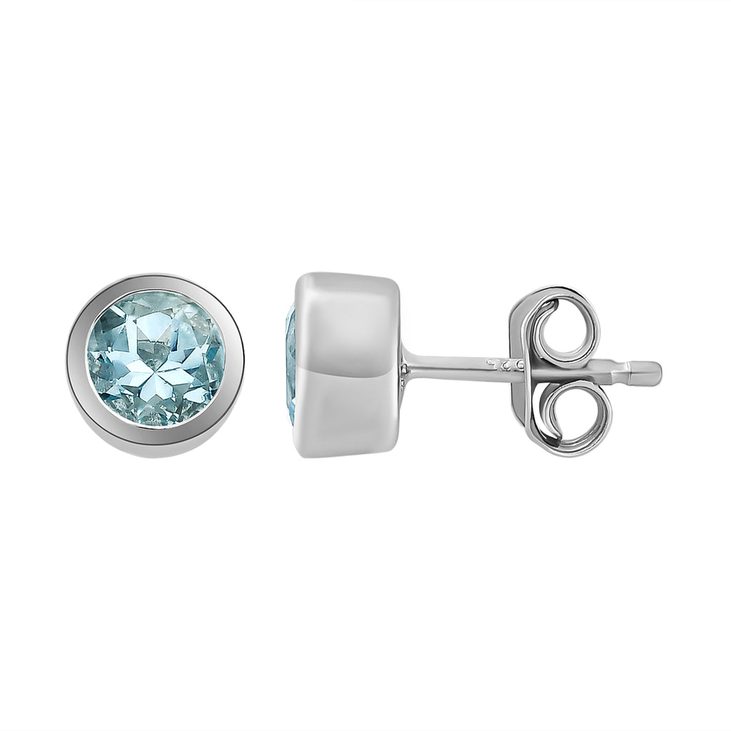 Espirito Santo Aquamarin-Ohrringe, 925 Silber platiniert ca. 1,30 ct