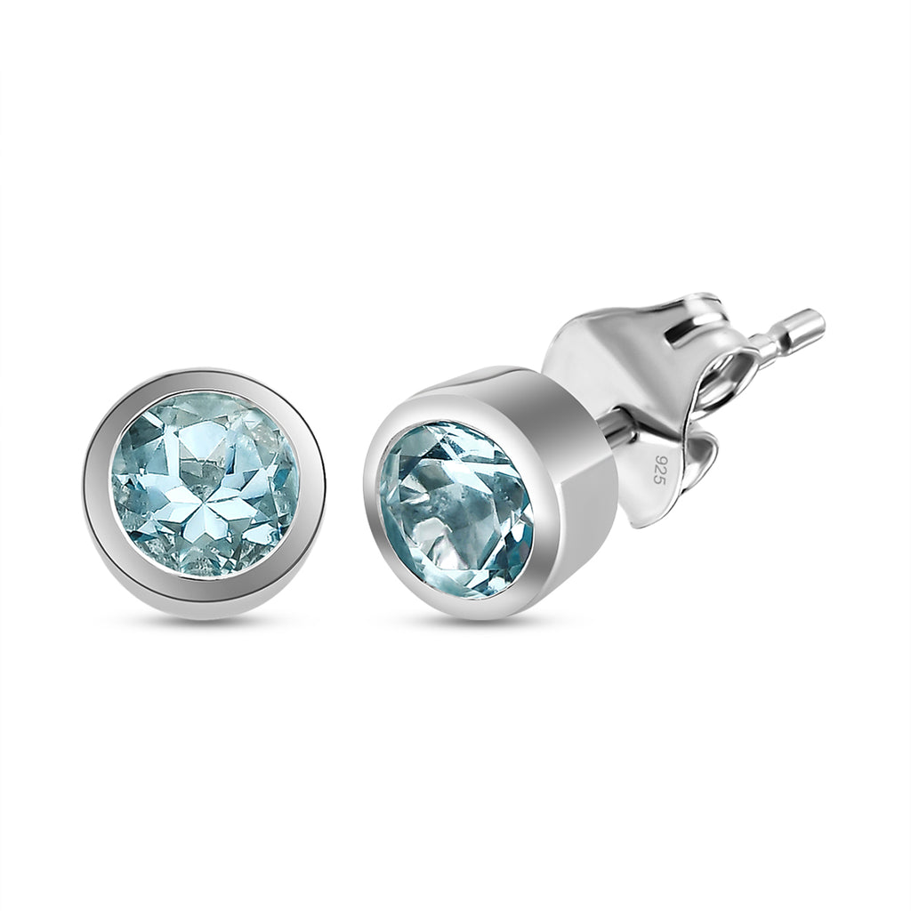 Espirito Santo Aquamarin-Ohrringe, 925 Silber platiniert ca. 1,30 ct