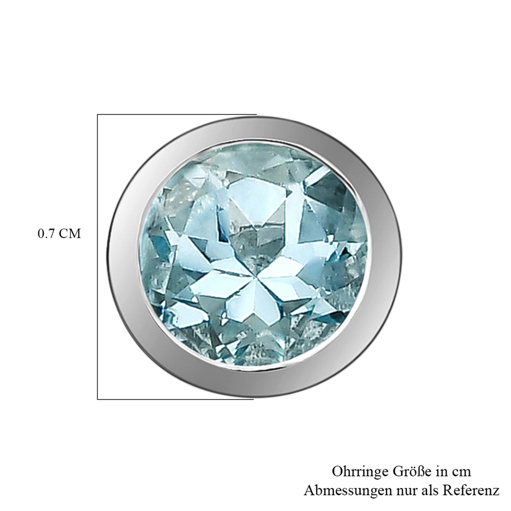 Espirito Santo Aquamarin-Ohrringe, 925 Silber platiniert ca. 1,30 ct
