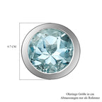Espirito Santo Aquamarin-Ohrringe, 925 Silber platiniert ca. 1,30 ct