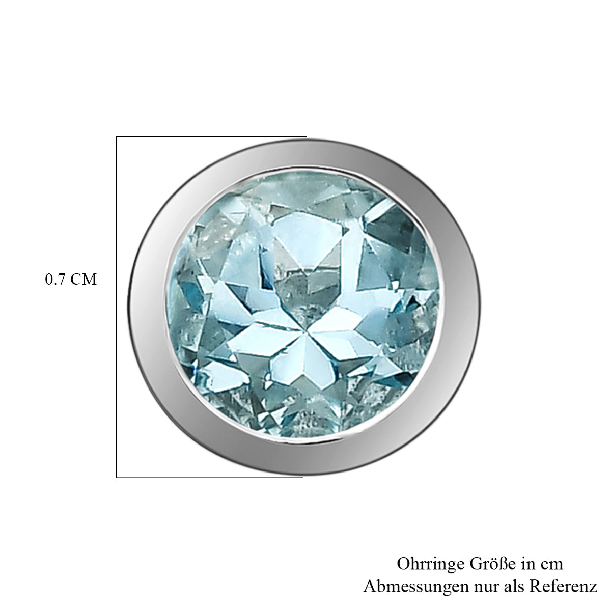 Espirito Santo Aquamarin-Ohrringe, 925 Silber platiniert ca. 1,30 ct