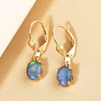 AAA Boulder Opal Triplette Ohrringe 925 Silber Platiniert ca. 1.87 ct