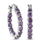 Amethyst Zirkonia-Ohrringe, ca. 5,15 ct