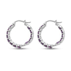 Amethyst Zirkonia-Ohrringe, ca. 5,15 ct