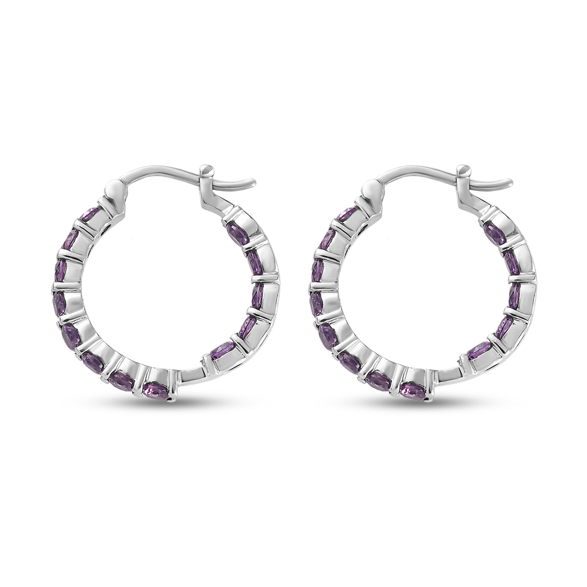 Amethyst Zirkonia-Ohrringe, ca. 5,15 ct