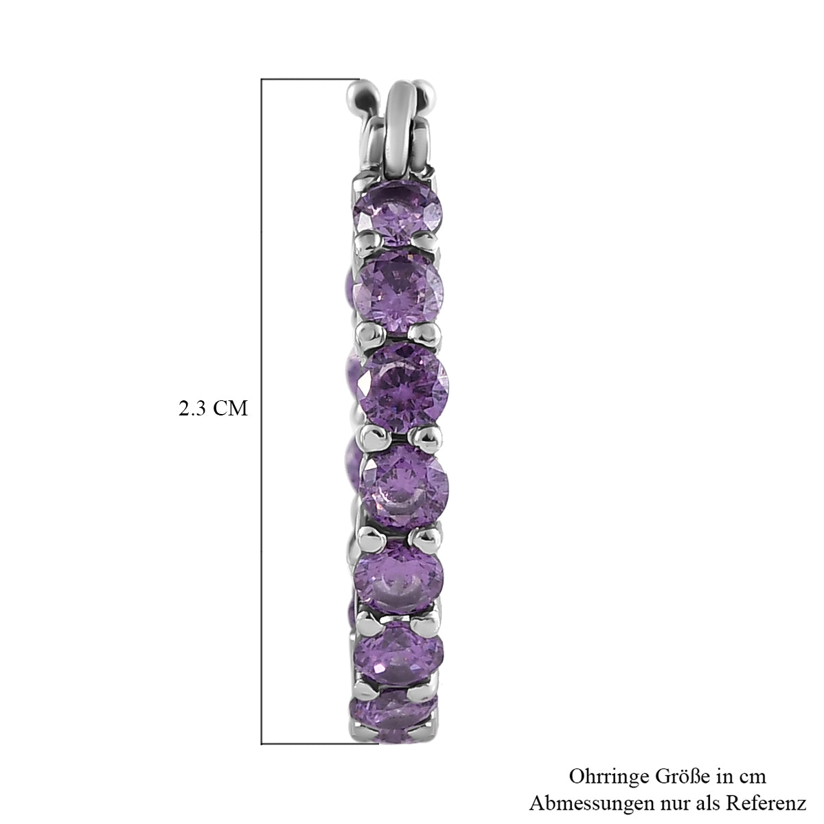 Amethyst Zirkonia-Ohrringe, ca. 5,15 ct