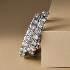Weiße Zirkonia-Ohrringe, ca. 5,28 ct