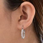 Weiße Zirkonia-Ohrringe, ca. 5,28 ct
